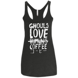 T-Shirts Vintage Black / X-Small Ghouls Love Coffee Women's Triblend Racerback Tank