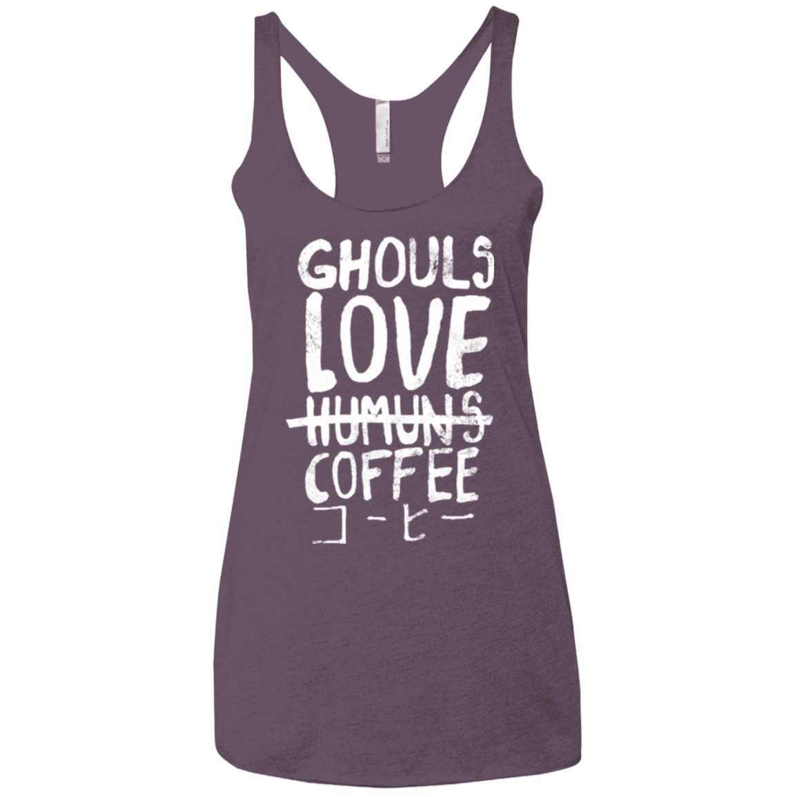 T-Shirts Vintage Purple / X-Small Ghouls Love Coffee Women's Triblend Racerback Tank