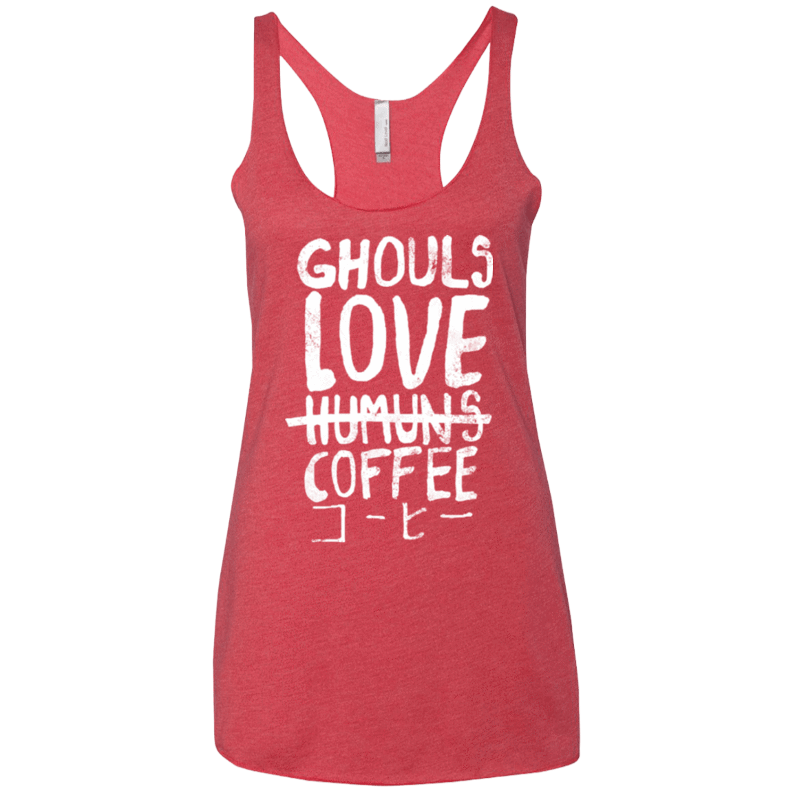T-Shirts Vintage Red / X-Small Ghouls Love Coffee Women's Triblend Racerback Tank
