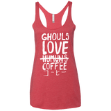T-Shirts Vintage Red / X-Small Ghouls Love Coffee Women's Triblend Racerback Tank