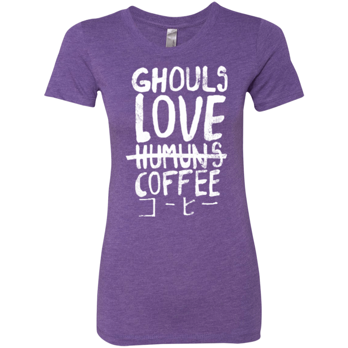 T-Shirts Purple Rush / Small Ghouls Love Coffee Women's Triblend T-Shirt