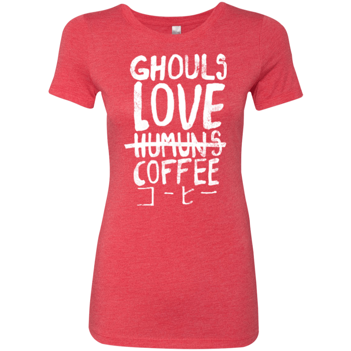 T-Shirts Vintage Red / Small Ghouls Love Coffee Women's Triblend T-Shirt