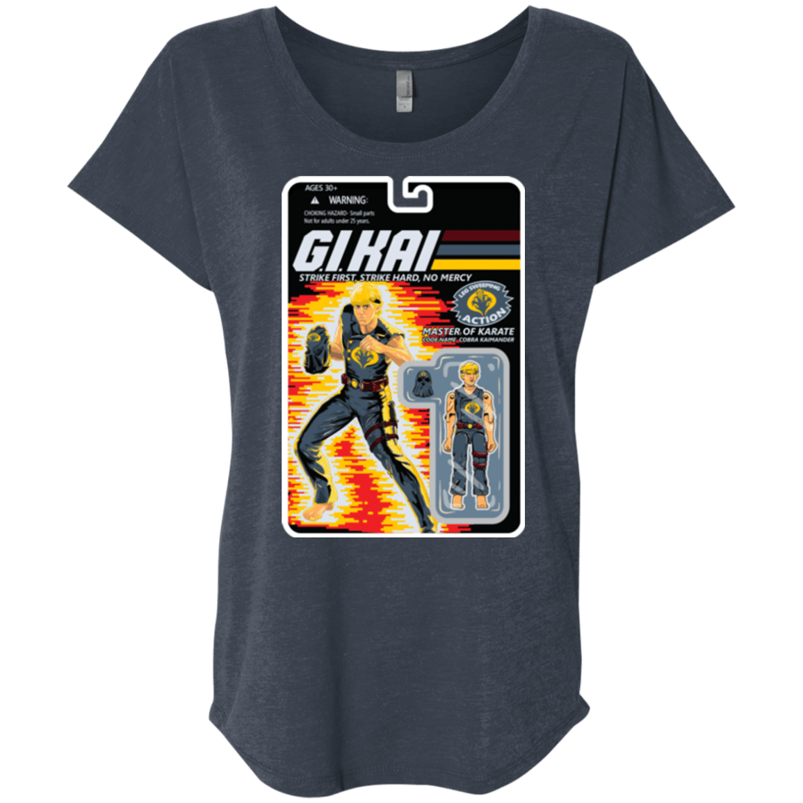 T-Shirts Vintage Navy / X-Small GI KAI Triblend Dolman Sleeve