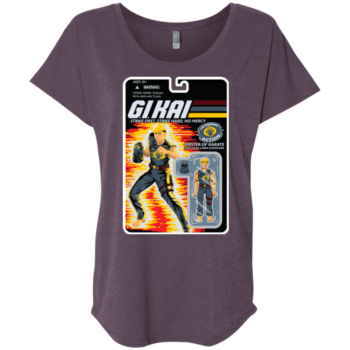 T-Shirts Vintage Purple / X-Small GI KAI Triblend Dolman Sleeve