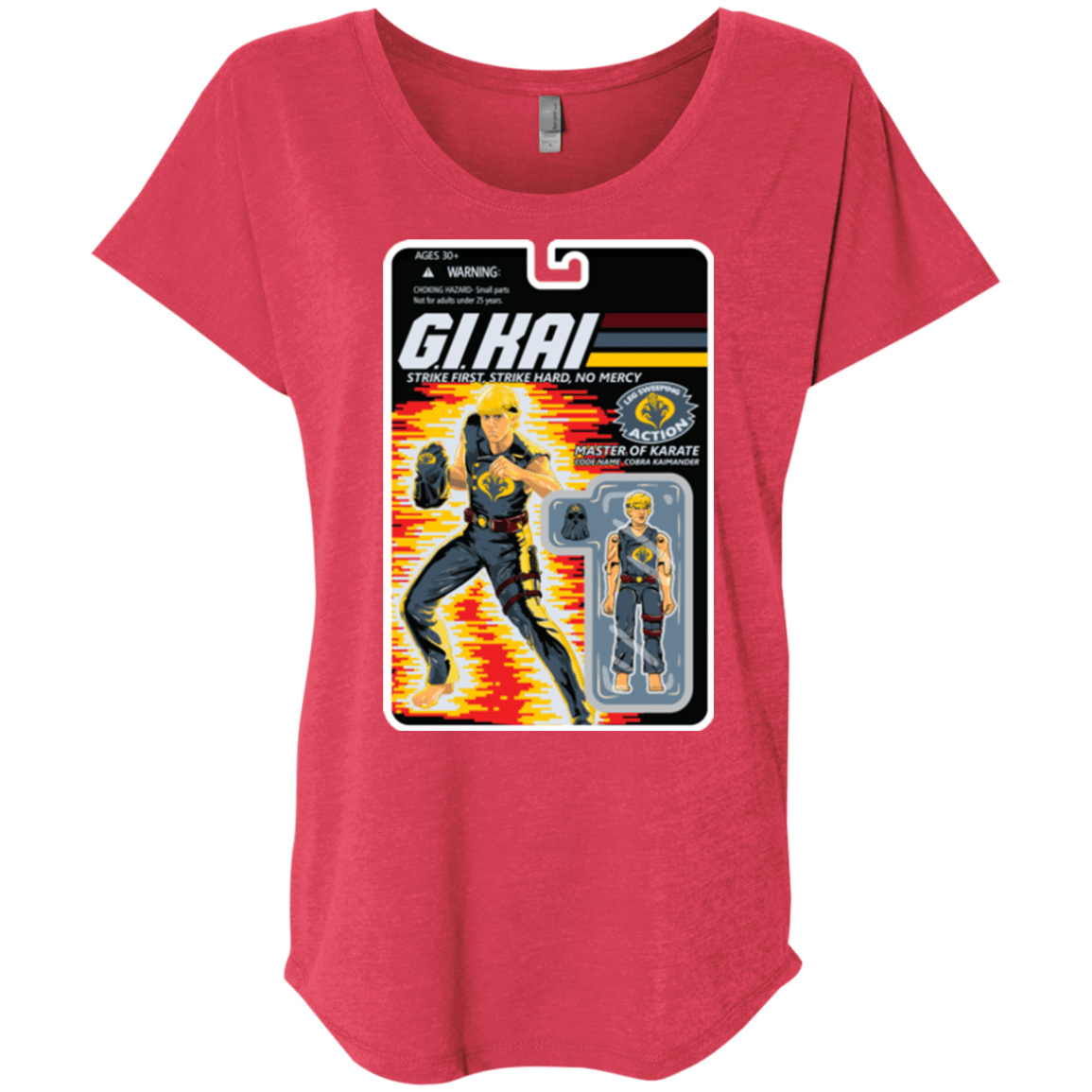 T-Shirts Vintage Red / X-Small GI KAI Triblend Dolman Sleeve