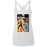 T-Shirts Heather White / X-Small GI KAI Women's Triblend Racerback Tank