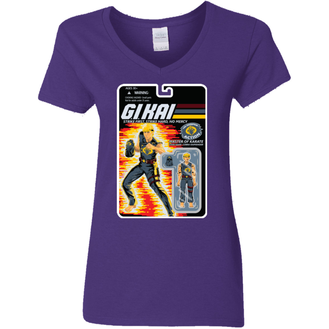 T-Shirts Purple / S GI KAI Women's V-Neck T-Shirt