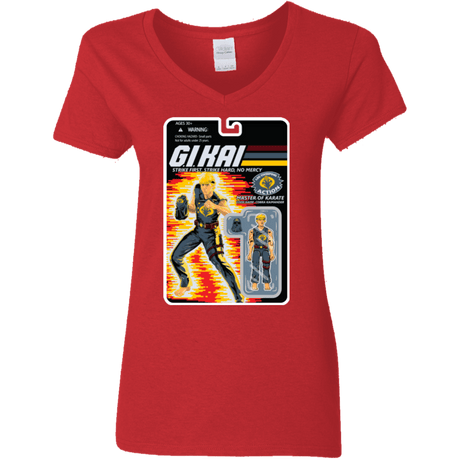 T-Shirts Red / S GI KAI Women's V-Neck T-Shirt