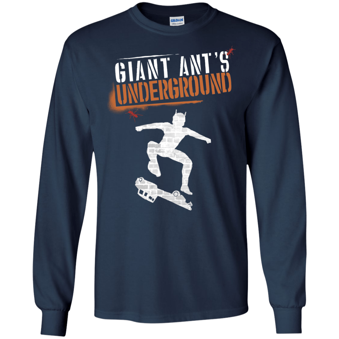 T-Shirts Navy / S Giant Ants Men's Long Sleeve T-Shirt