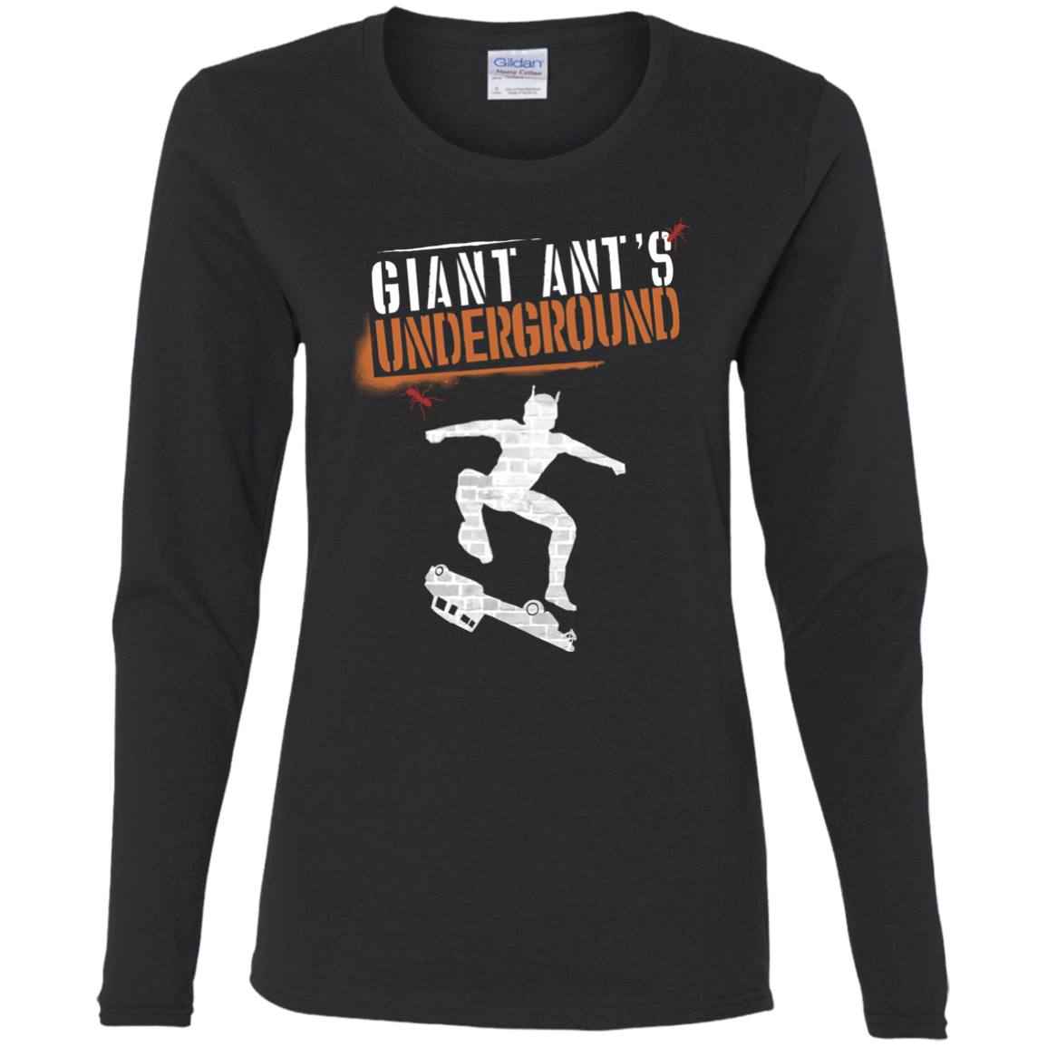 T-Shirts Black / S Giant Ants Women's Long Sleeve T-Shirt