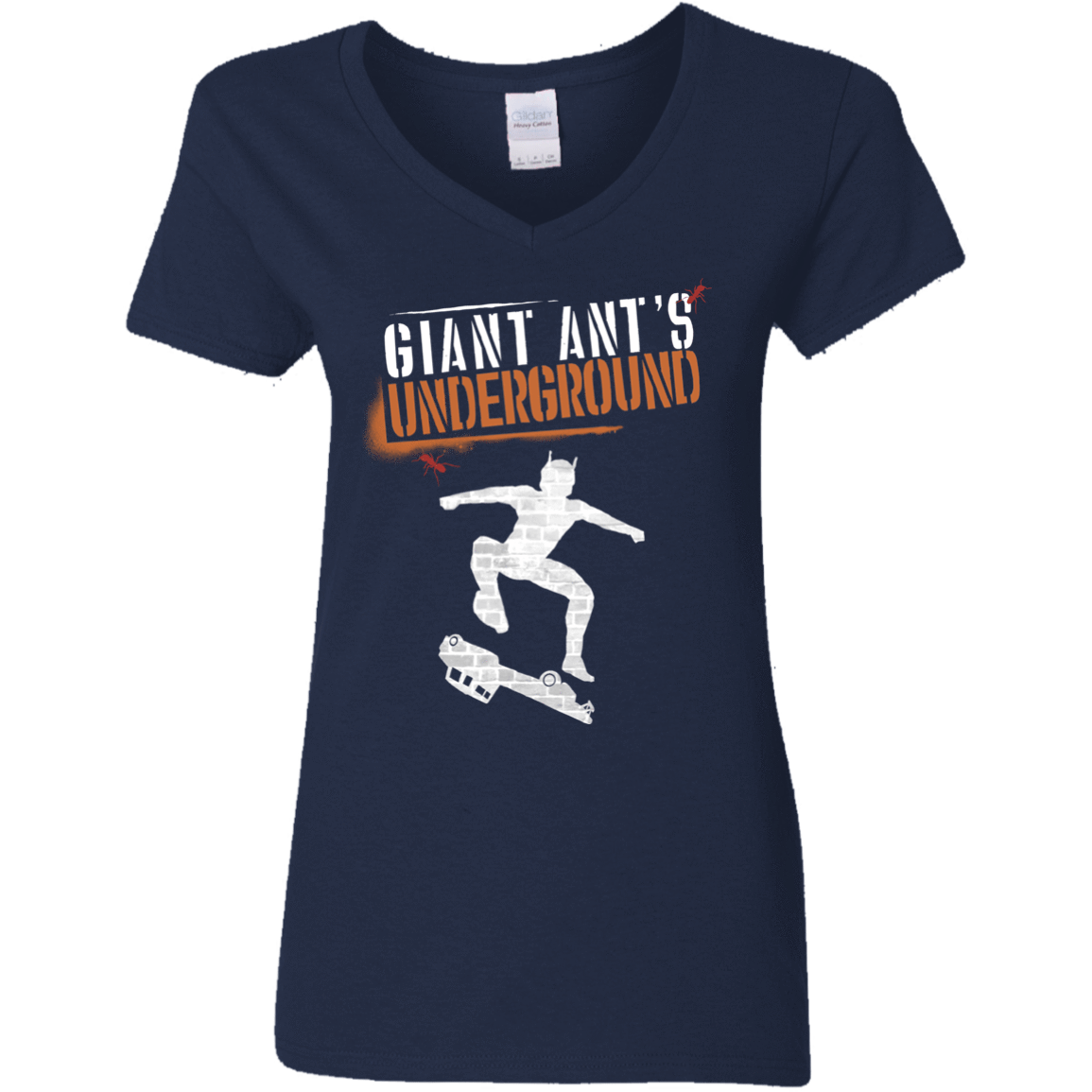 T-Shirts Navy / S Giant Ants Women's V-Neck T-Shirt