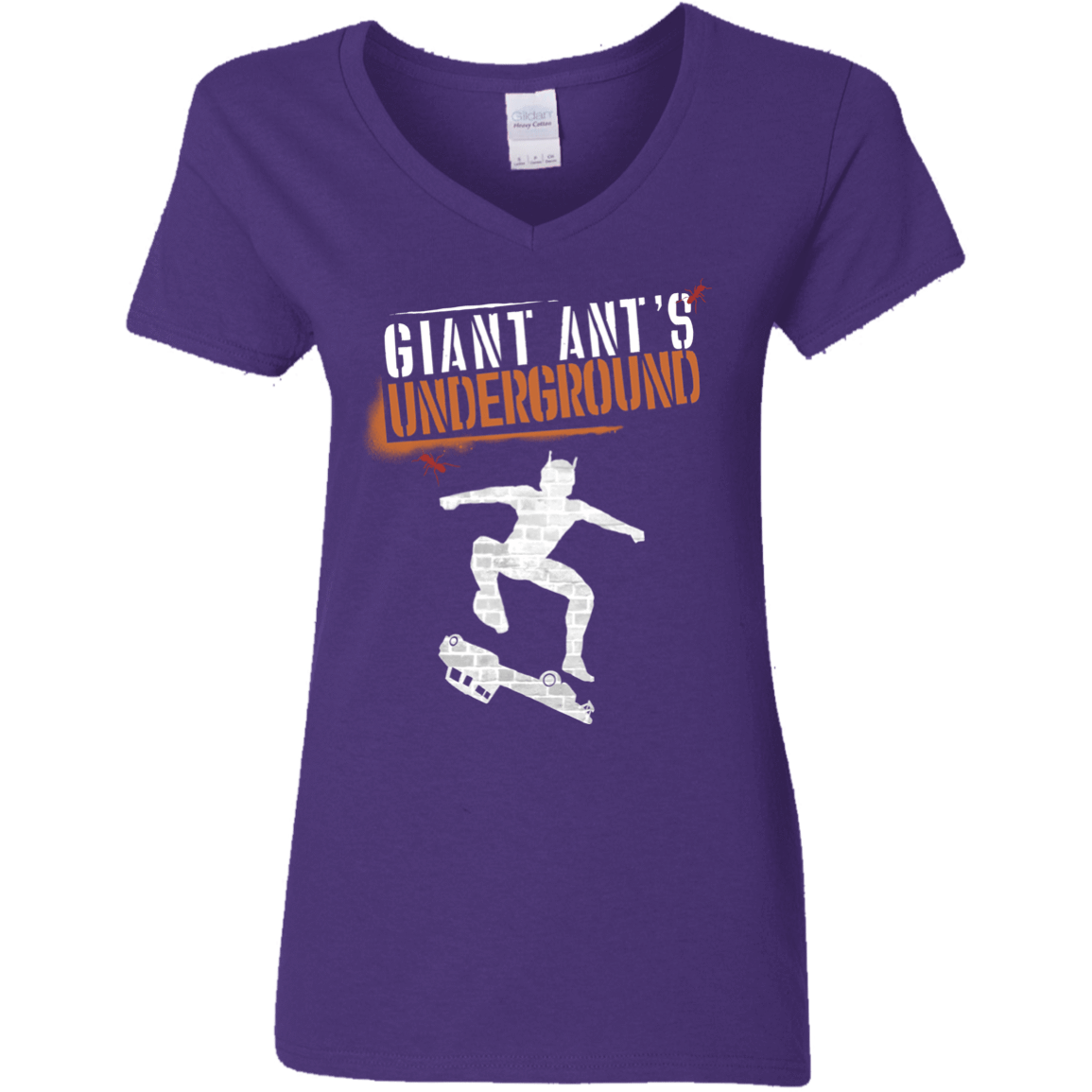 T-Shirts Purple / S Giant Ants Women's V-Neck T-Shirt