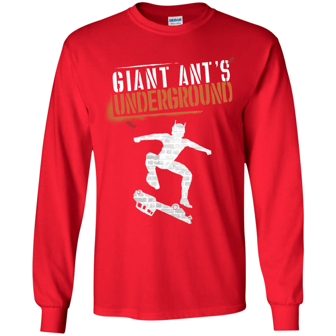 T-Shirts Red / YS Giant Ants Youth Long Sleeve T-Shirt