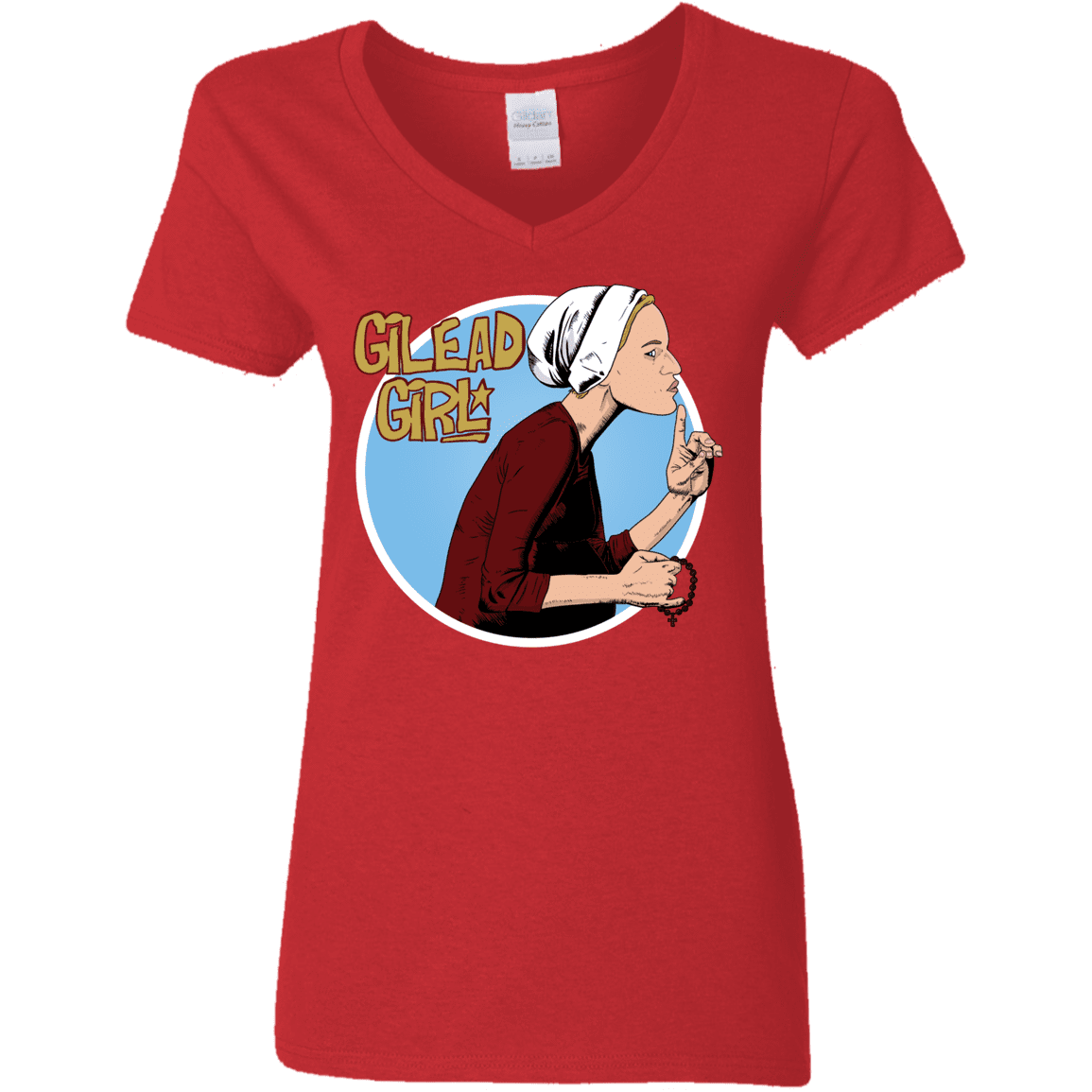 T-Shirts Red / S Gilead Girl Women's V-Neck T-Shirt