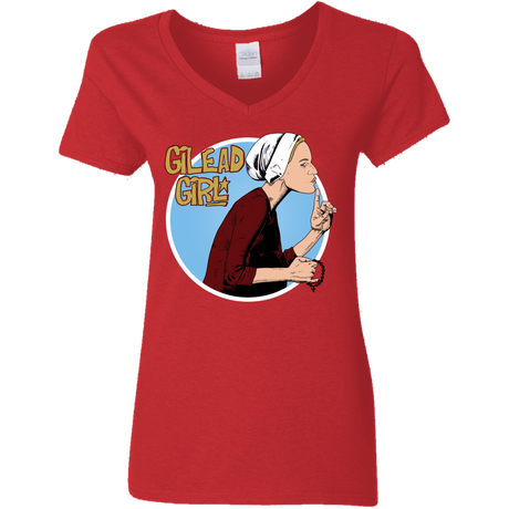 T-Shirts Red / S Gilead Girl Women's V-Neck T-Shirt