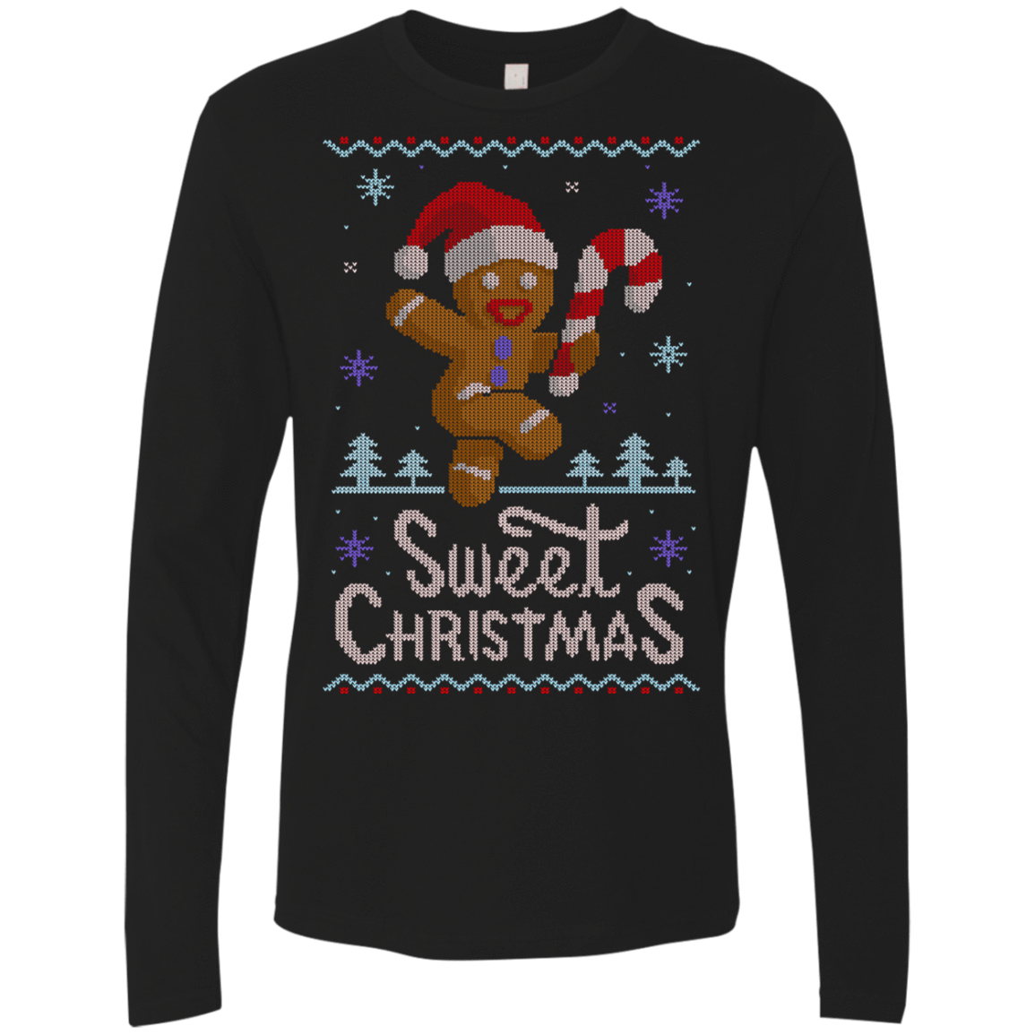 T-Shirts Black / Small Ginger Bread Sweater Men's Premium Long Sleeve