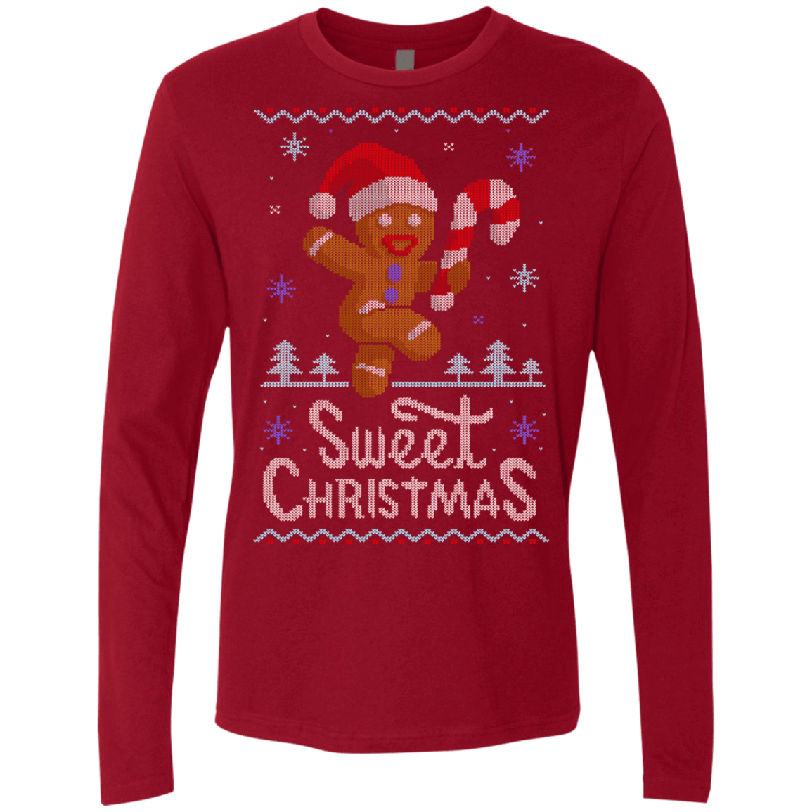 T-Shirts Cardinal / Small Ginger Bread Sweater Men's Premium Long Sleeve