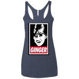 T-Shirts Vintage Navy / X-Small GINGER Women's Triblend Racerback Tank