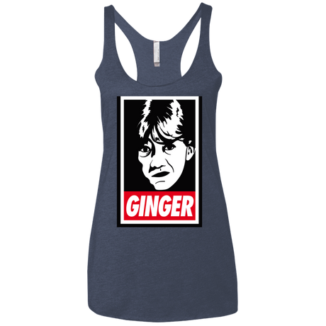 T-Shirts Vintage Navy / X-Small GINGER Women's Triblend Racerback Tank