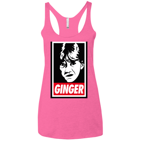 T-Shirts Vintage Pink / X-Small GINGER Women's Triblend Racerback Tank