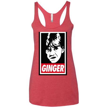 T-Shirts Vintage Red / X-Small GINGER Women's Triblend Racerback Tank