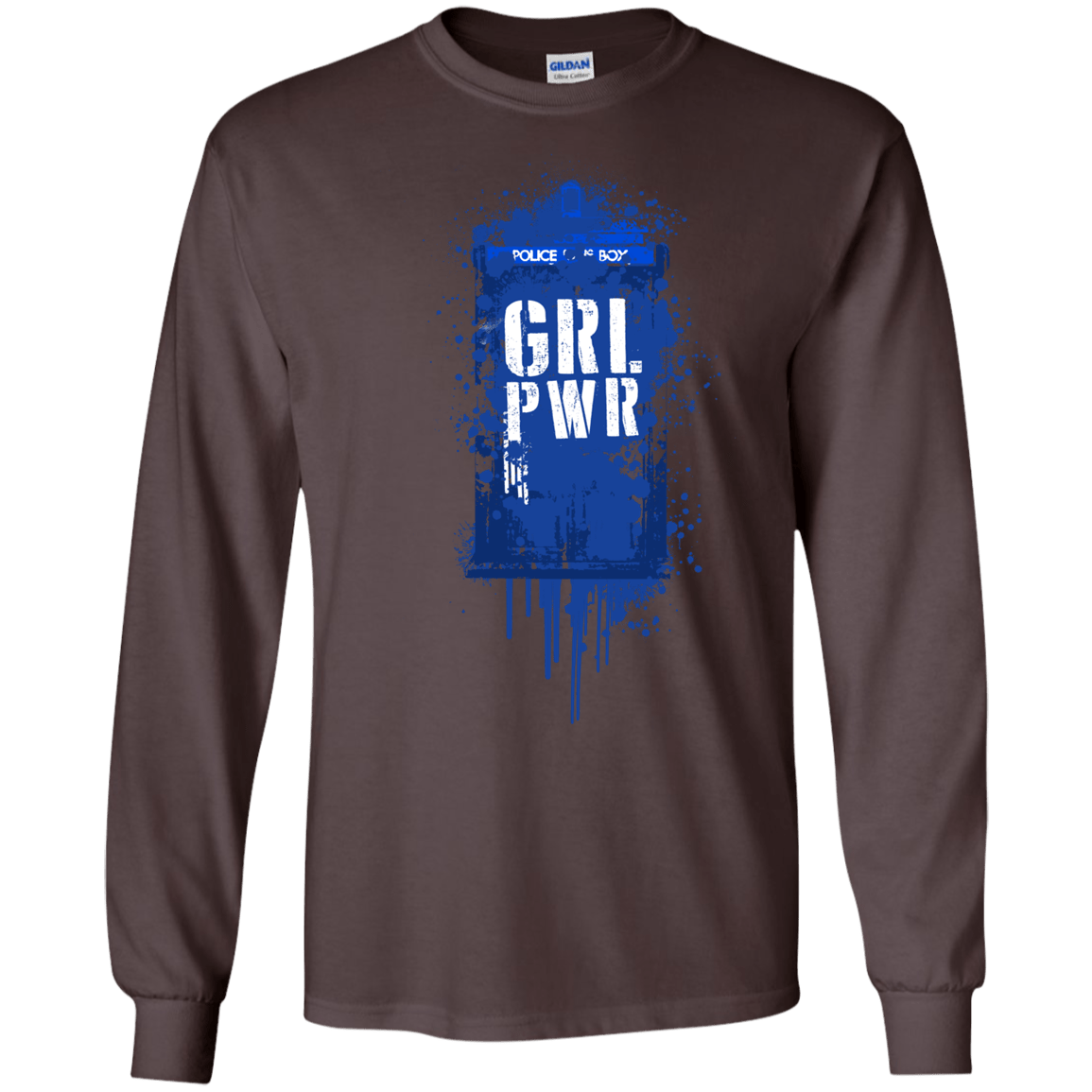 T-Shirts Dark Chocolate / S Girl Power Men's Long Sleeve T-Shirt
