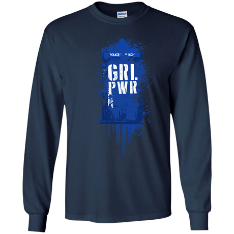 T-Shirts Navy / S Girl Power Men's Long Sleeve T-Shirt