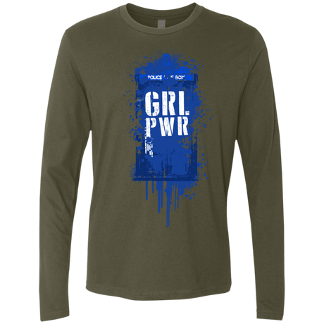 T-Shirts Military Green / S Girl Power Men's Premium Long Sleeve