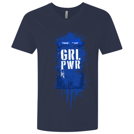 T-Shirts Midnight Navy / X-Small Girl Power Men's Premium V-Neck