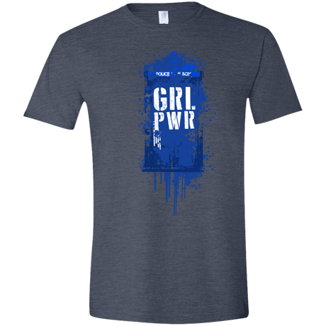 T-Shirts Heather Navy / S Girl Power Men's Semi-Fitted Softstyle