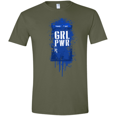 T-Shirts Military Green / S Girl Power Men's Semi-Fitted Softstyle