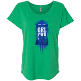 T-Shirts Envy / X-Small Girl Power Triblend Dolman Sleeve