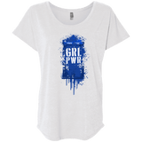 T-Shirts Heather White / X-Small Girl Power Triblend Dolman Sleeve