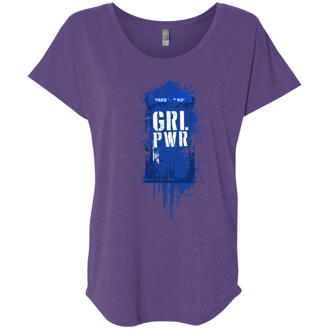 T-Shirts Purple Rush / X-Small Girl Power Triblend Dolman Sleeve