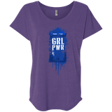 T-Shirts Purple Rush / X-Small Girl Power Triblend Dolman Sleeve