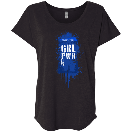 T-Shirts Vintage Black / X-Small Girl Power Triblend Dolman Sleeve