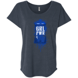 T-Shirts Vintage Navy / X-Small Girl Power Triblend Dolman Sleeve