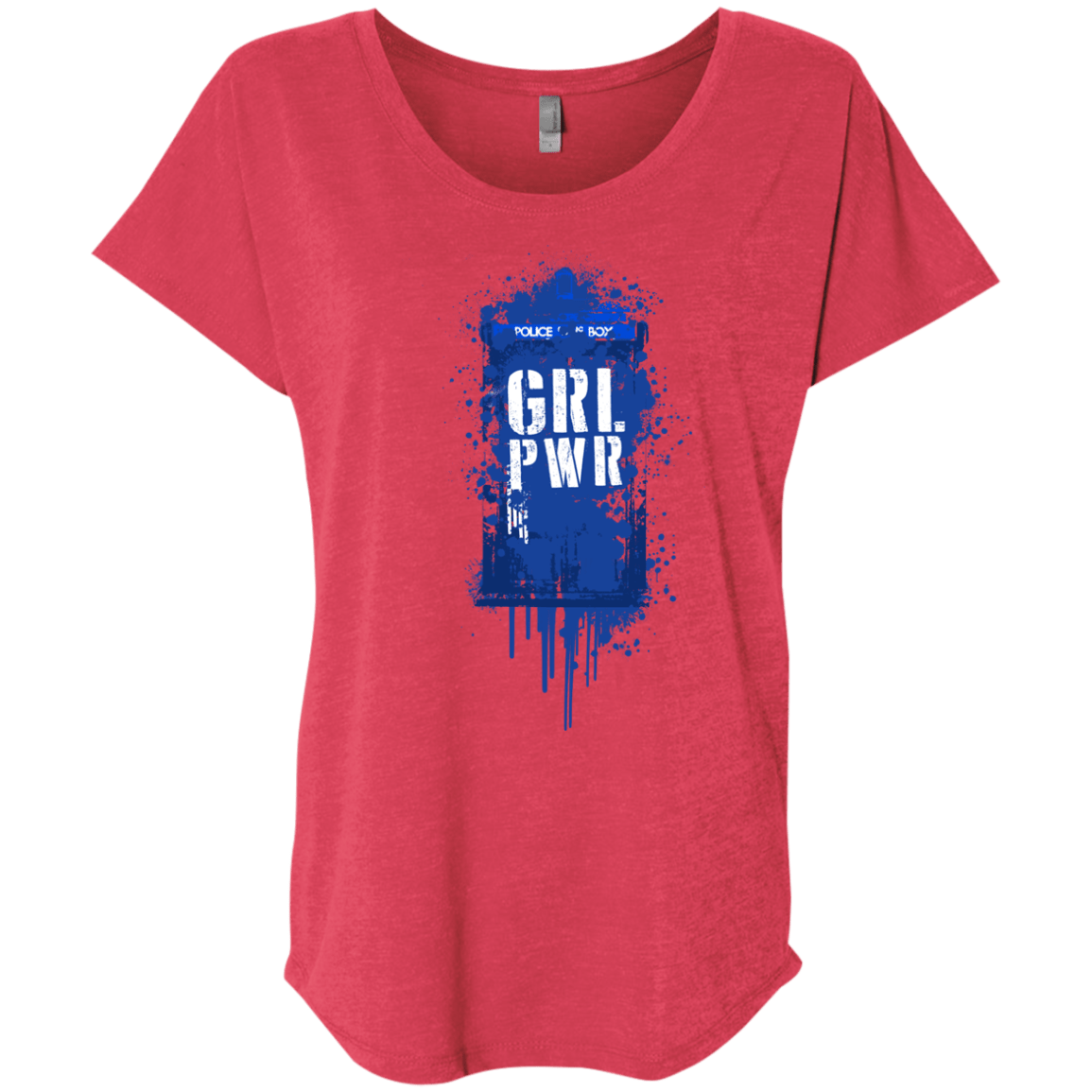 T-Shirts Vintage Red / X-Small Girl Power Triblend Dolman Sleeve