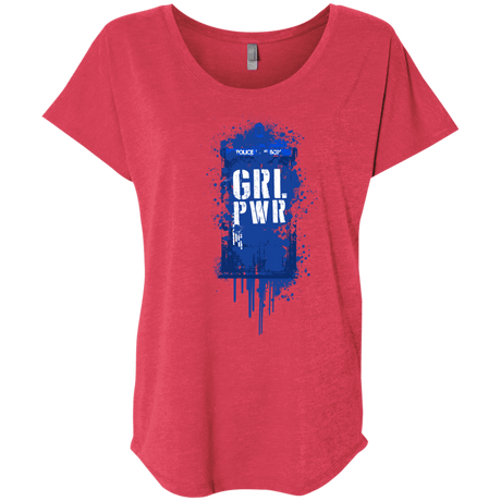 T-Shirts Vintage Red / X-Small Girl Power Triblend Dolman Sleeve