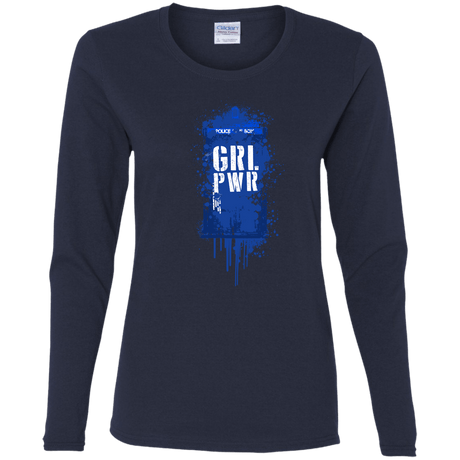 T-Shirts Navy / S Girl Power Women's Long Sleeve T-Shirt