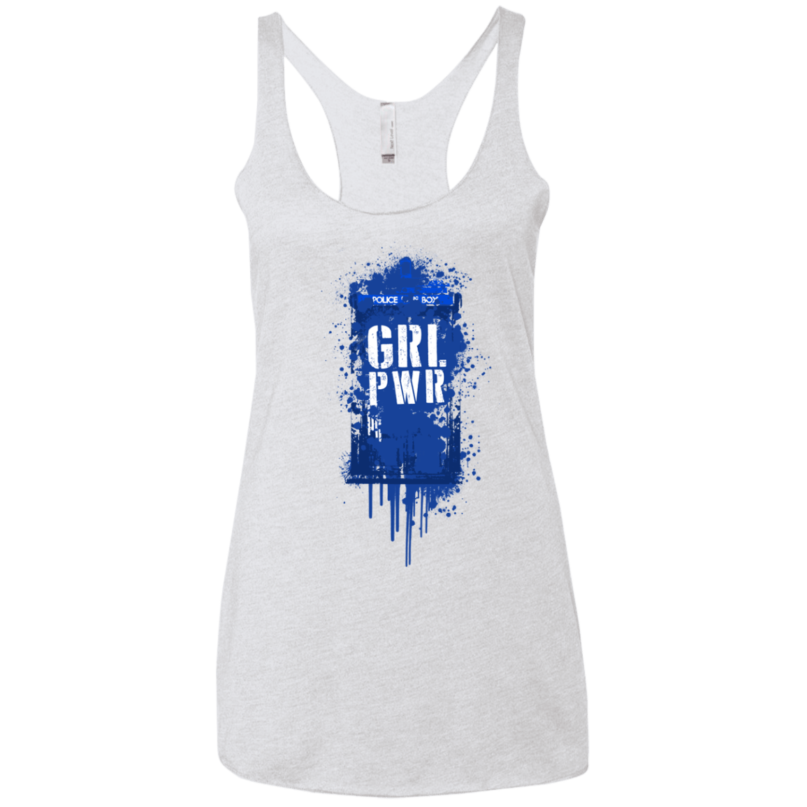 T-Shirts Heather White / X-Small Girl Power Women's Triblend Racerback Tank