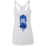 T-Shirts Heather White / X-Small Girl Power Women's Triblend Racerback Tank