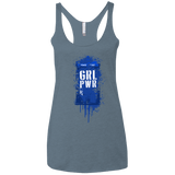 T-Shirts Indigo / X-Small Girl Power Women's Triblend Racerback Tank
