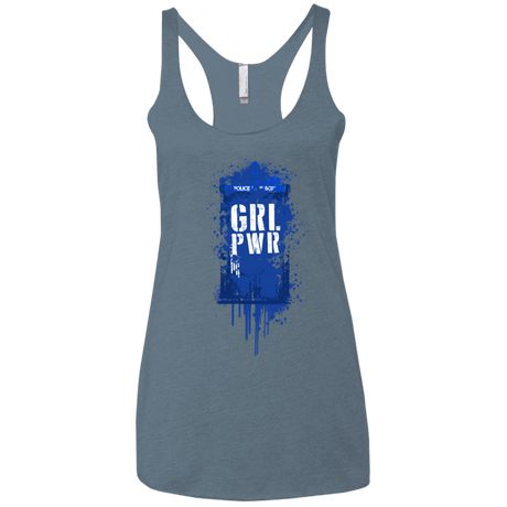 T-Shirts Indigo / X-Small Girl Power Women's Triblend Racerback Tank