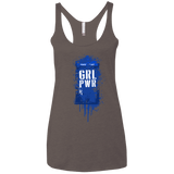 T-Shirts Macchiato / X-Small Girl Power Women's Triblend Racerback Tank