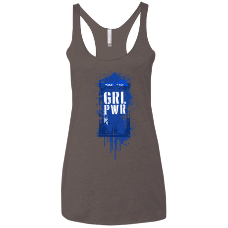 T-Shirts Macchiato / X-Small Girl Power Women's Triblend Racerback Tank