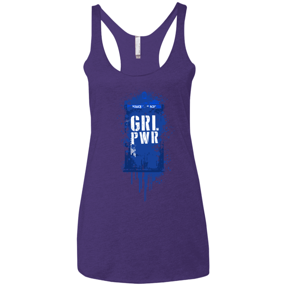 T-Shirts Purple Rush / X-Small Girl Power Women's Triblend Racerback Tank