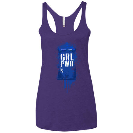 T-Shirts Purple Rush / X-Small Girl Power Women's Triblend Racerback Tank