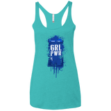 T-Shirts Tahiti Blue / X-Small Girl Power Women's Triblend Racerback Tank