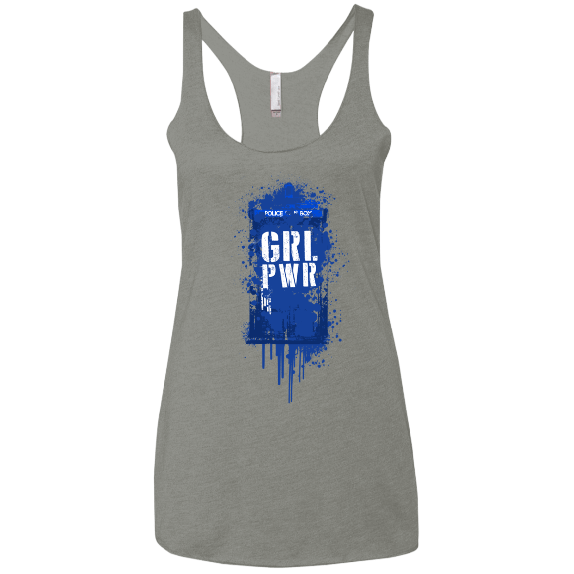 T-Shirts Venetian Grey / X-Small Girl Power Women's Triblend Racerback Tank